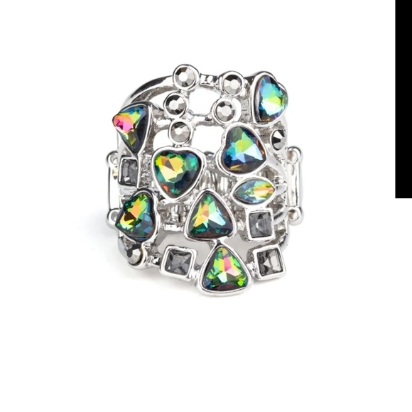 Papparazi Oil Spill -Glitter Flirt Multi Ring - Picture 6 of 8